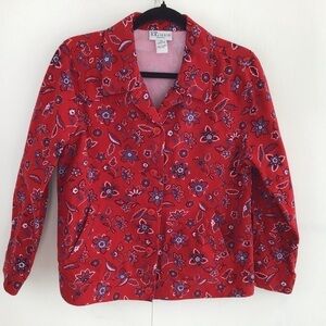 The Tog Shop petites printed cotton jacket. Size PM